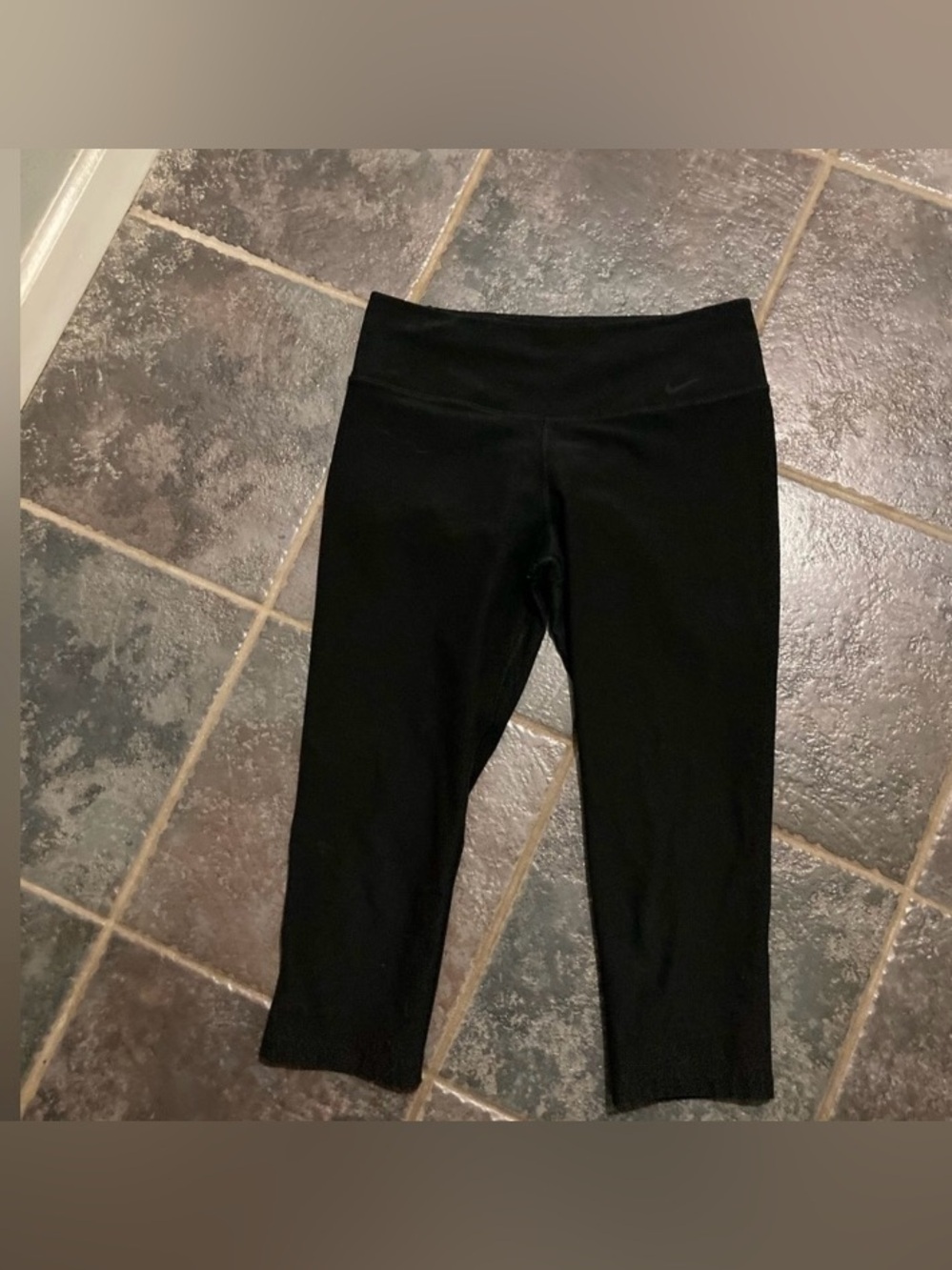 Nike Power Legend Cropped Black Leggings Women's Size M